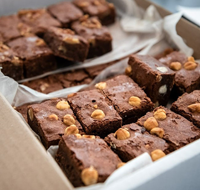 Luxe brownies van de patisserie