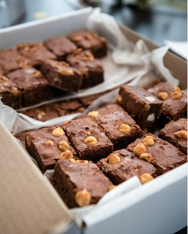 Luxe brownies van de patisserie