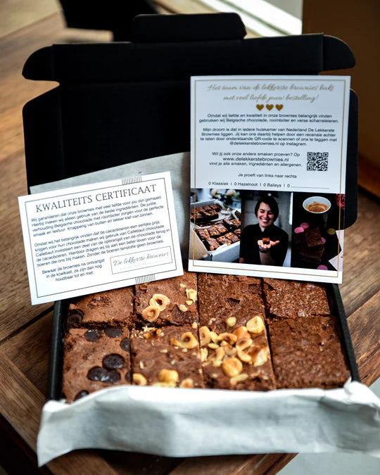 Luxe brownies van de patisserie