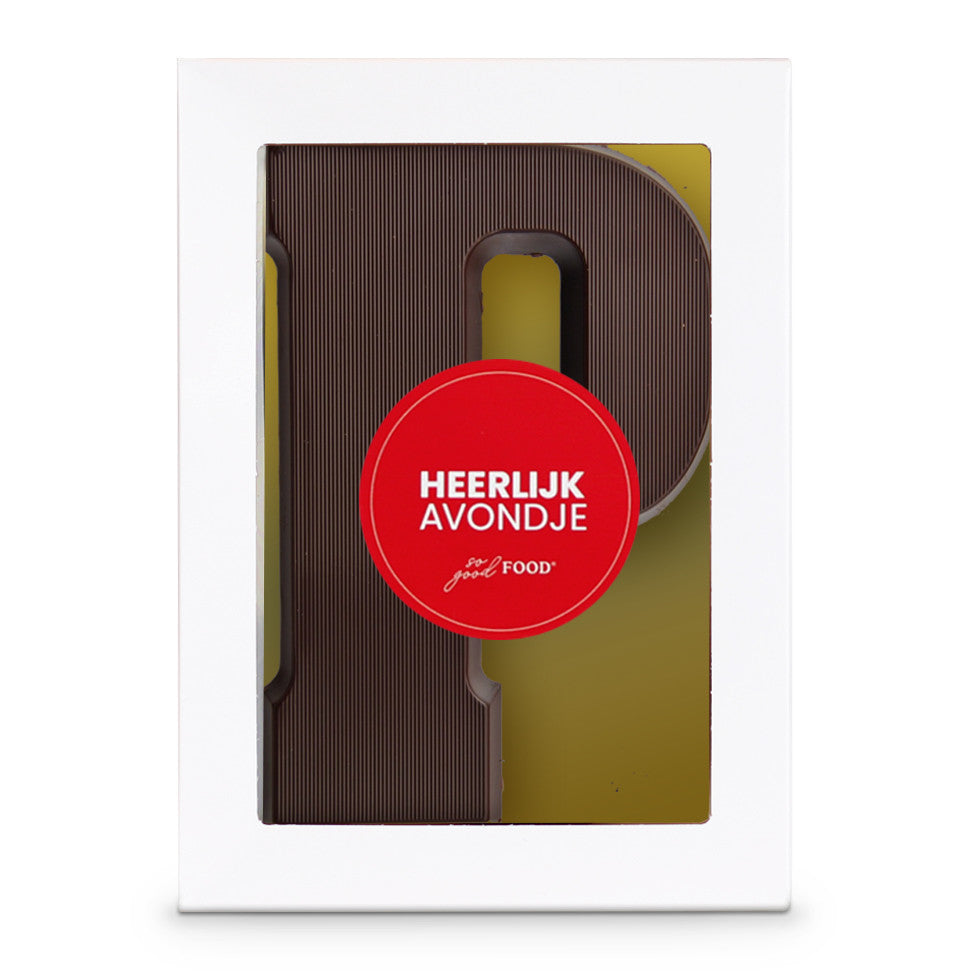Chocoladeletter P - 135 gram puur
