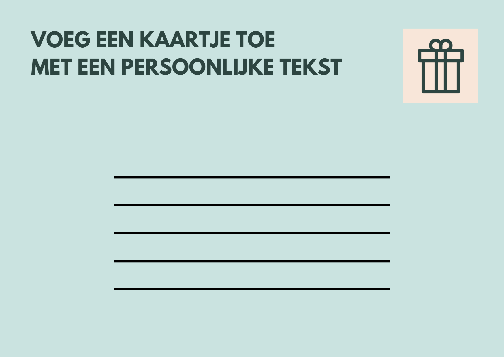 Kaartje met een persoonlijke tekst